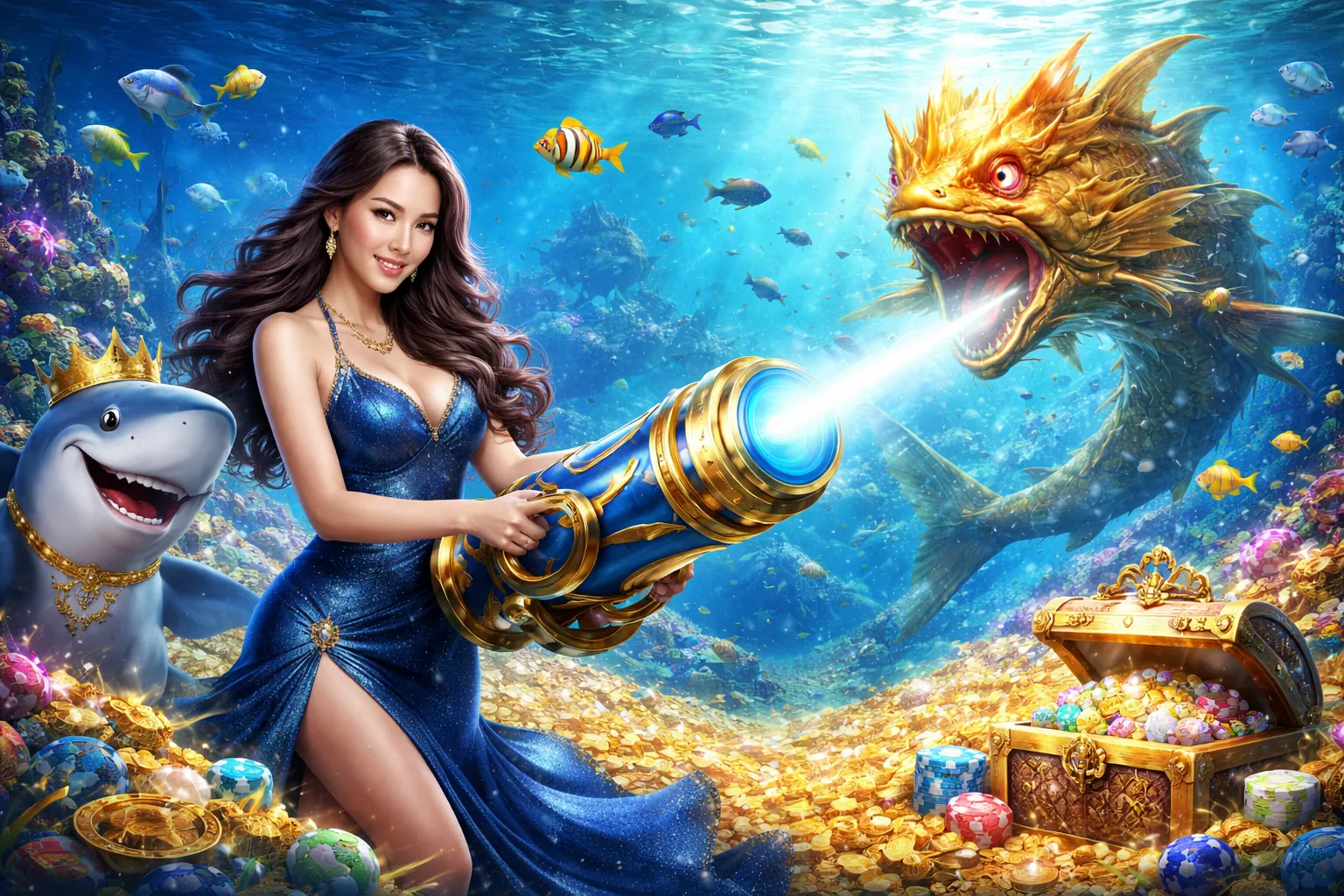 Đa dạng loại cá và vật phẩm trong game bắn cá ga65
